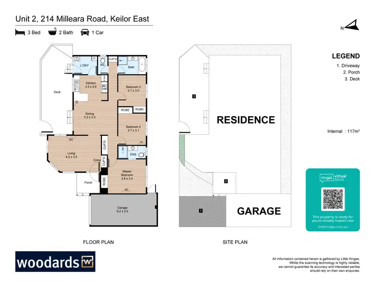 Floorplan of Homely villa listing, 2/214 Milleara Road, Keilor East VIC 3033
