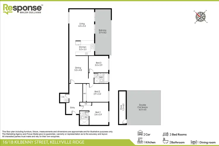 Floorplan of Homely unit listing, 16/18 Kilbenny Street, Kellyville Ridge NSW 2155