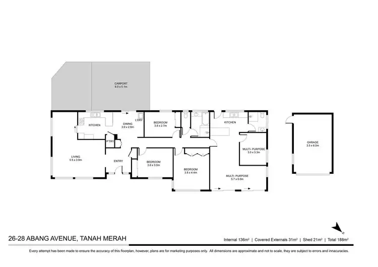 Floorplan of Homely house listing, 26-28 Abang Avenue, Tanah Merah QLD 4128