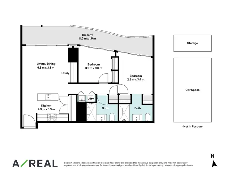 Floorplan of Homely apartment listing, 2602/1 Almeida Crescent, South Yarra VIC 3141