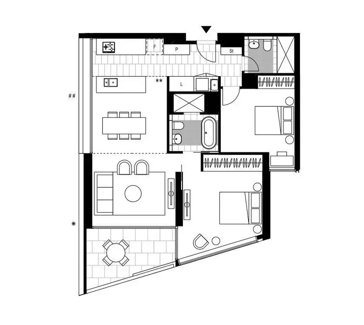 Floorplan of Homely apartment listing, 302/6 Maxwell Road, Glebe NSW 2037