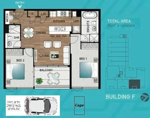 Floorplan of Homely apartment listing, 459/94 Dalmeny Avenue, Rosebery NSW 2018