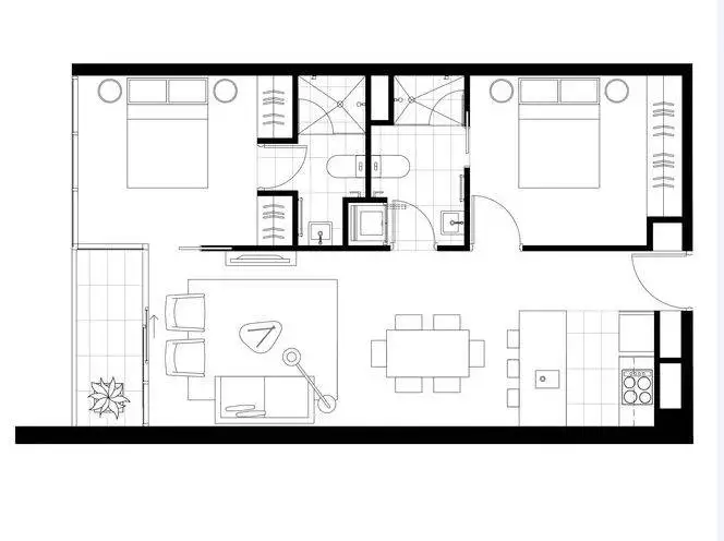 Floorplan of Homely apartment listing, 1402/45 Clarke Street, Southbank VIC 3006