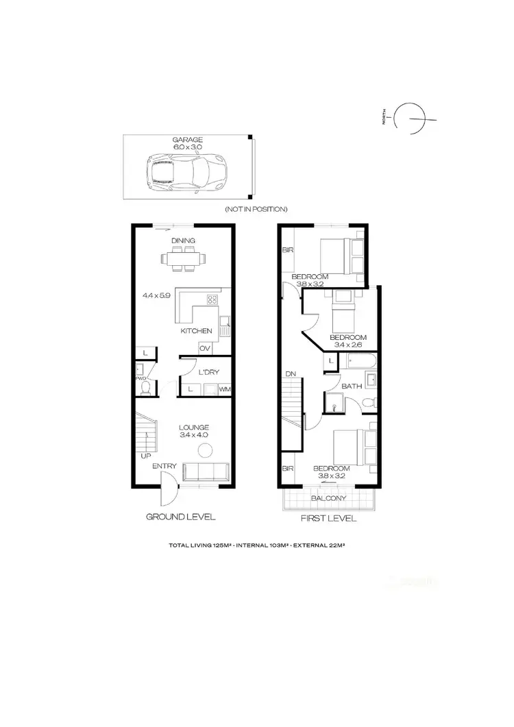Floorplan of Homely townhouse listing, 2/15 Arnold Drive, Mitchell Park SA 5043