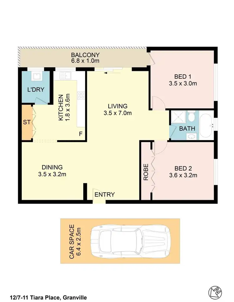 Floorplan of Homely house listing, 12/7-11 Tiara Place, Granville NSW 2142