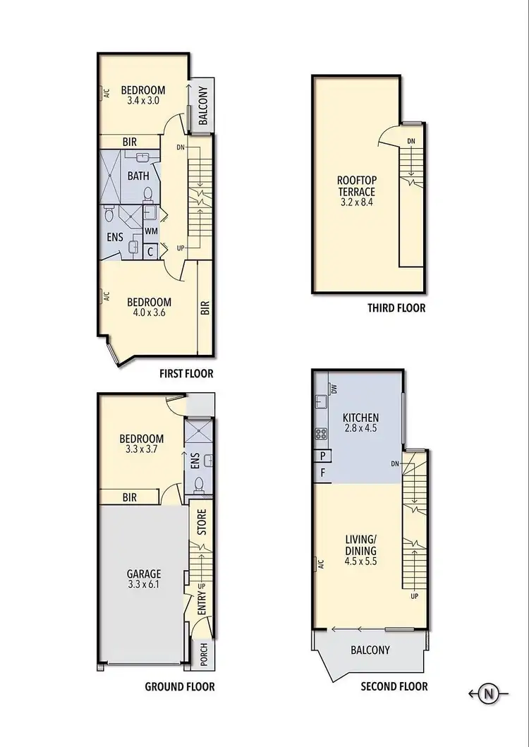 Floorplan of Homely townhouse listing, 25/184 Noone Street, Clifton Hill VIC 3068