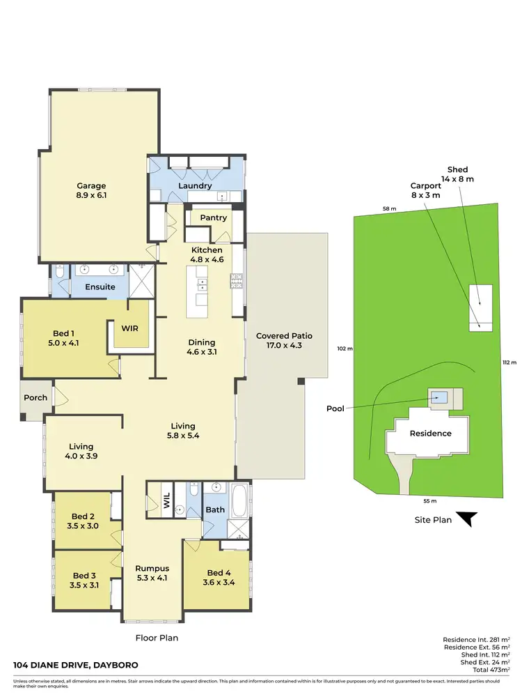 Floorplan of Homely house listing, 104 Diane Drive, Dayboro QLD 4521