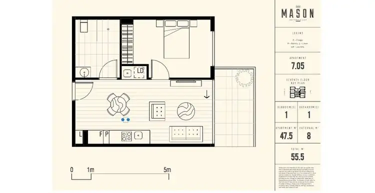 Floorplan of Homely apartment listing, 705/304 Lygon Street, Brunswick East VIC 3057