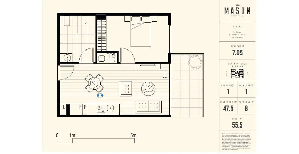 Floorplan of Homely apartment listing, 705/304 Lygon Street, Brunswick East VIC 3057