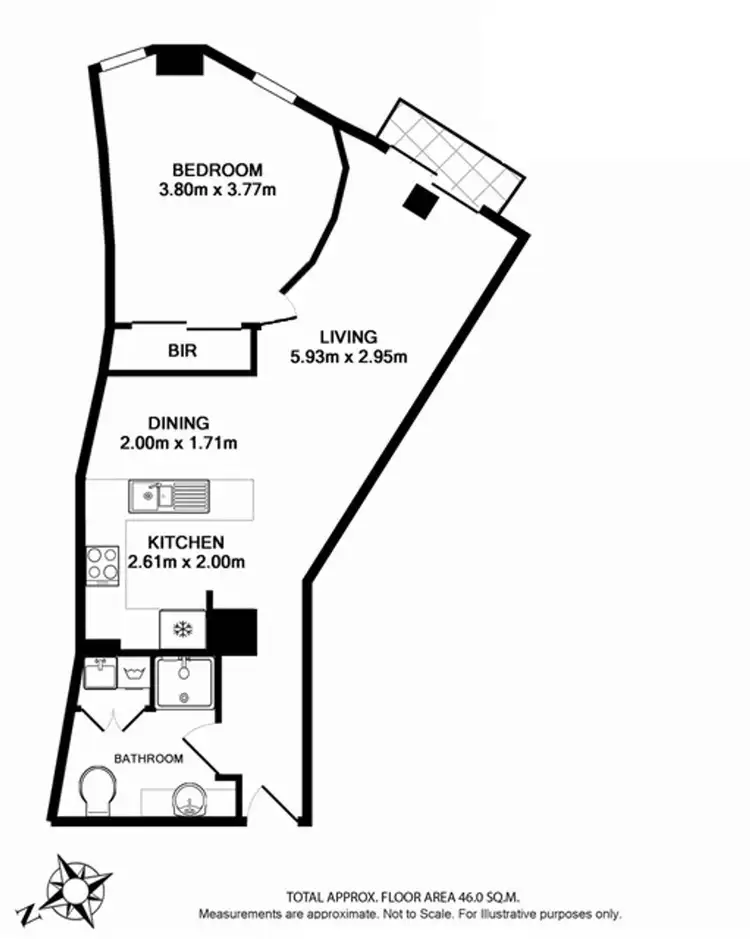 Floorplan of Homely apartment listing, 307/71-75 Regent Street, Chippendale NSW 2008