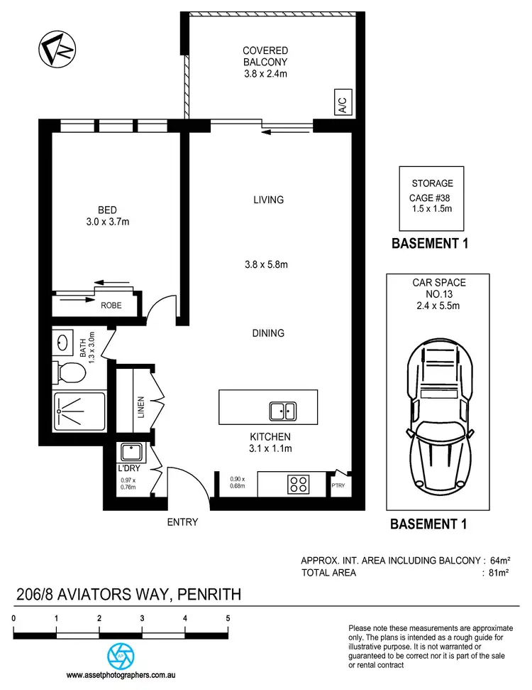 Floorplan of Homely apartment listing, 206/8 Aviators Way, Penrith NSW 2750
