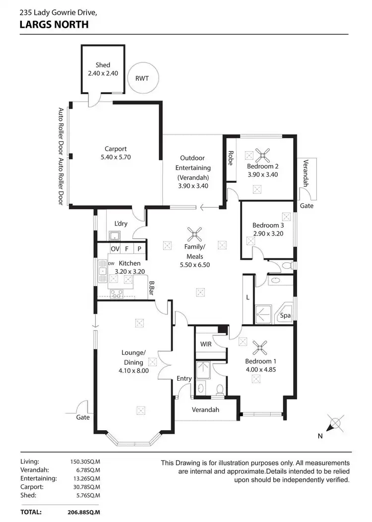 Floorplan of Homely house listing, 235 Lady Gowrie Drive, Largs North SA 5016