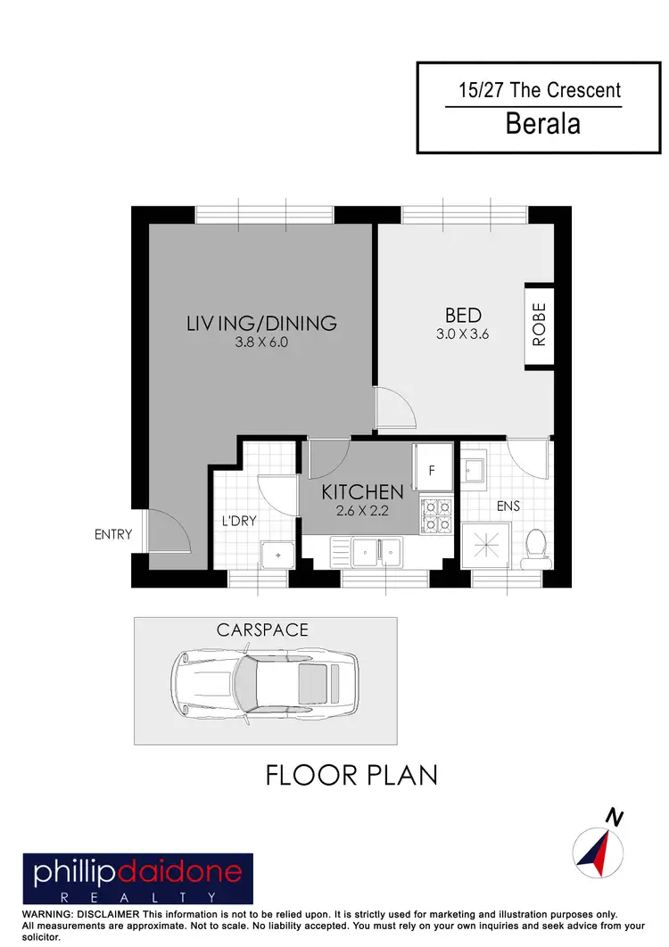 Floorplan of Homely apartment listing, 15/27 The Crescent, Berala NSW 2141