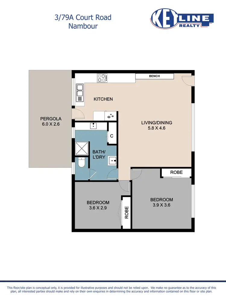 Floorplan of Homely unit listing, 3/79A Court Road, Nambour QLD 4560