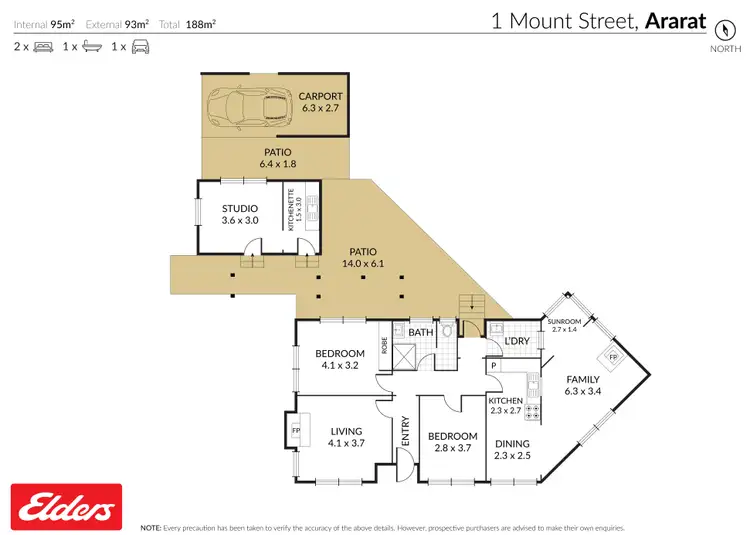 Floorplan of Homely house listing, 1 Mount Street, Ararat VIC 3377