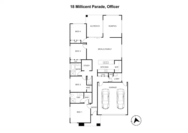 Floorplan of Homely house listing, 18 Millicent Parade, Officer VIC 3809