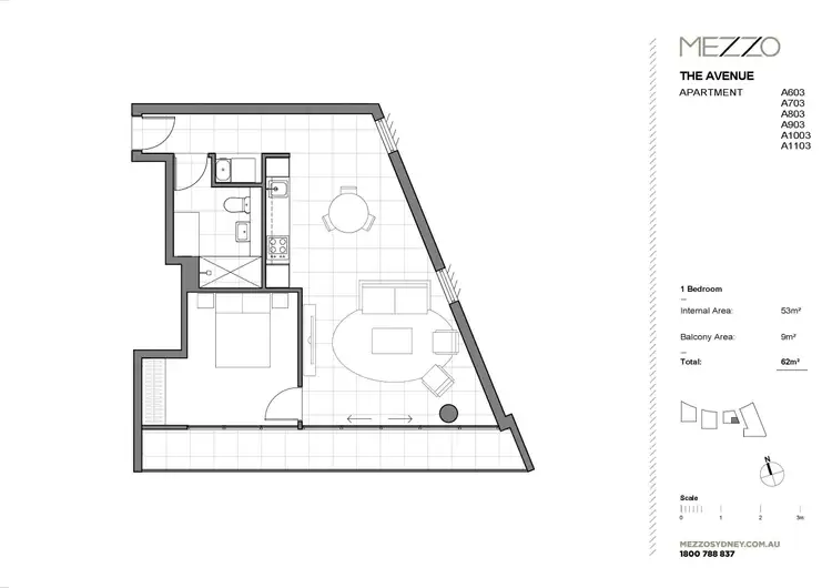 Floorplan of Homely apartment listing, A1003/2H Wentworth Park Road, Glebe NSW 2037