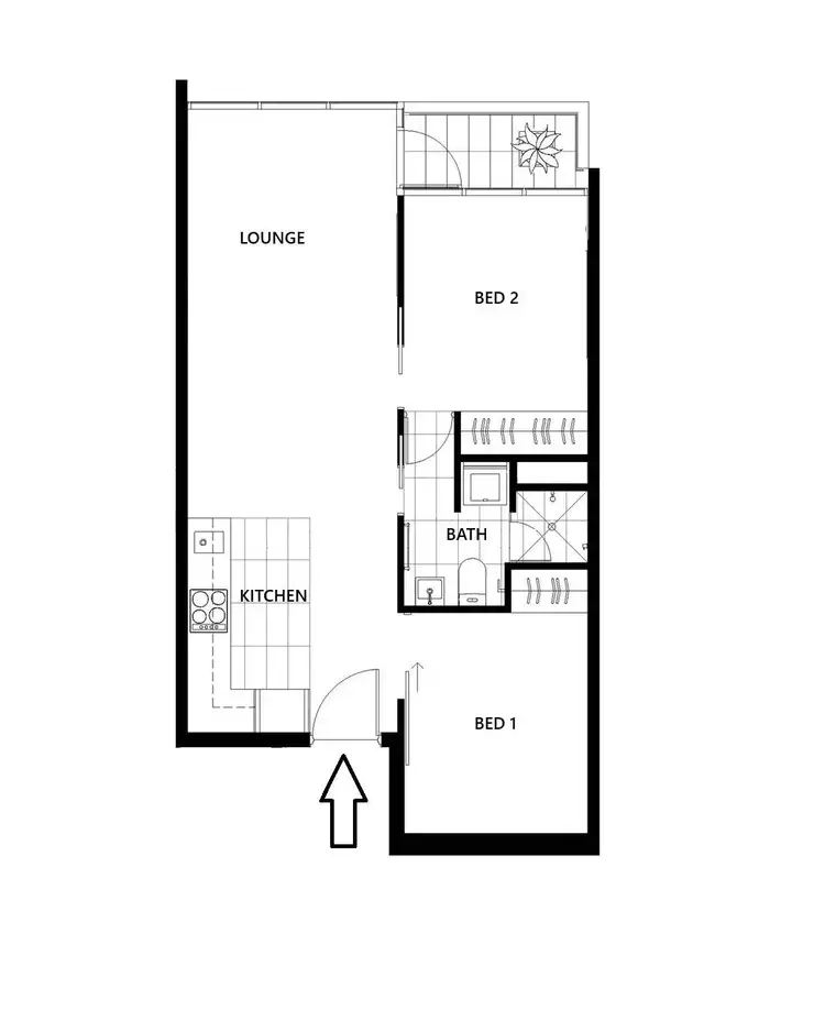 Floorplan of Homely apartment listing, 3509/45 Clarke Street, Southbank VIC 3006