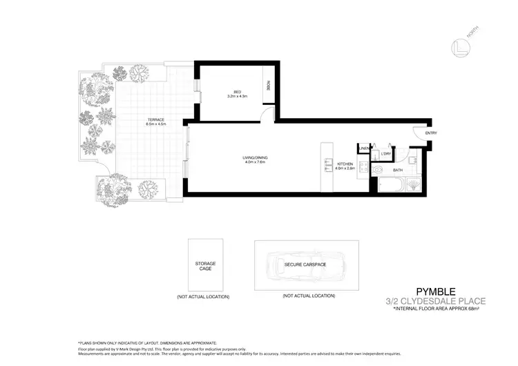 Floorplan of Homely apartment listing, 3/2 Clydesdale Place, Pymble NSW 2073