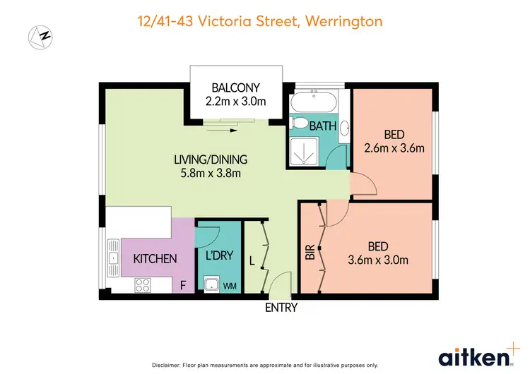 Floorplan of Homely unit listing, 12/41-43 Victoria Street, Werrington NSW 2747