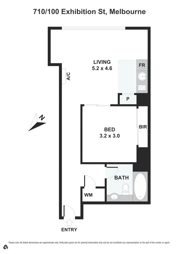 Floorplan of Homely apartment listing, 710/100 Exhibition Street, Melbourne VIC 3000