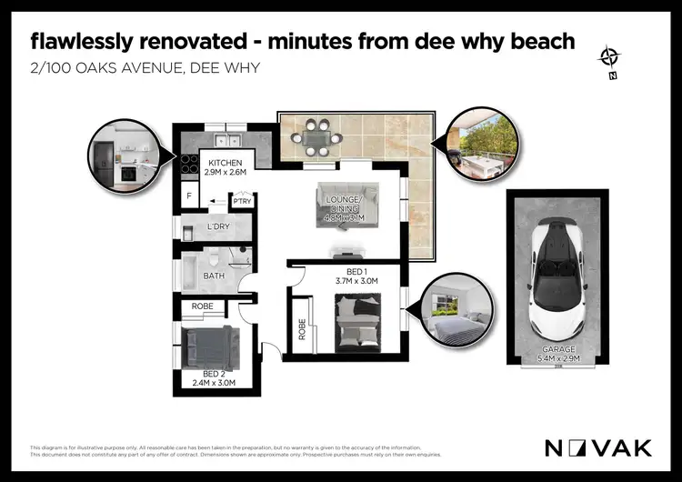 Floorplan of Homely apartment listing, 2/100 Oaks Avenue, Dee Why NSW 2099