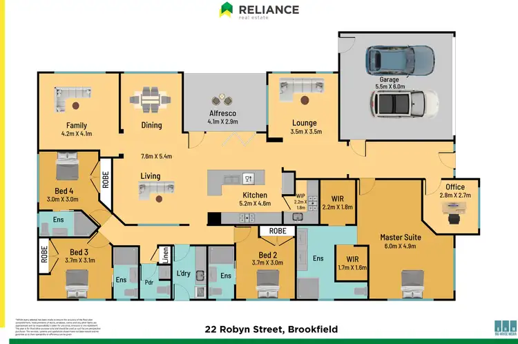 Floorplan of Homely house listing, 22 Robyn Street, Brookfield VIC 3338