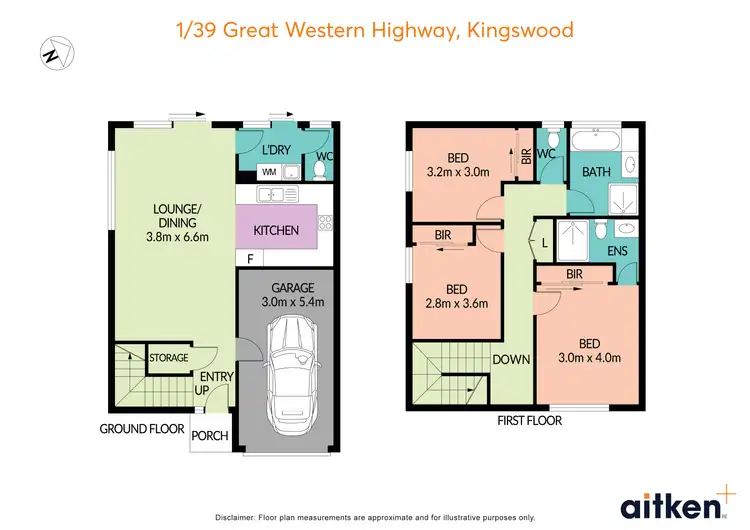 Floorplan of Homely townhouse listing, 1/39 Great Western Highway, Kingswood NSW 2747