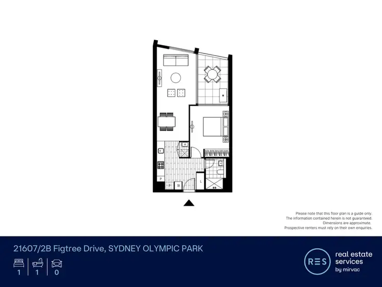 Floorplan of Homely apartment listing, 21607/2 Figtree Drive, Sydney Olympic Park NSW 2127