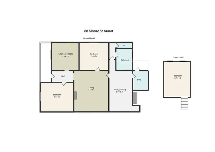 Floorplan of Homely house listing, 88 Moore Street, Ararat VIC 3377