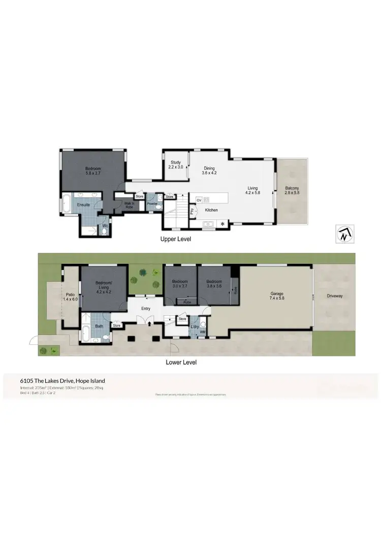 Floorplan of Homely house listing, 6105 The Lakes Drive, Hope Island QLD 4212
