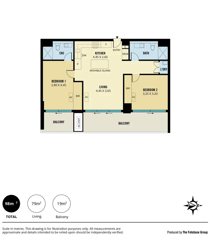 Floorplan of Homely apartment listing, 2102/17 Penny Place, Adelaide SA 5000