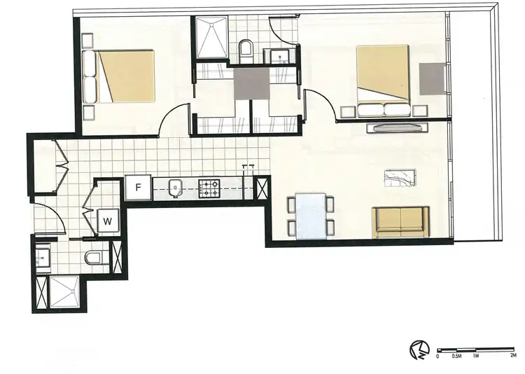 Floorplan of Homely apartment listing, 2406/5 Sutherland Street, Melbourne VIC 3000