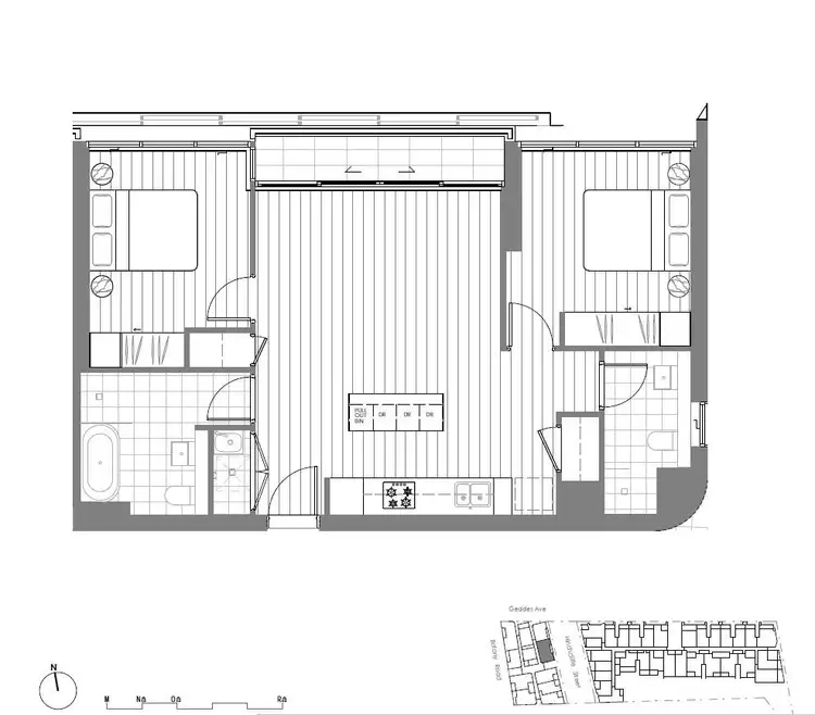Floorplan of Homely apartment listing, 207/8 Hinchcliffe Place, Zetland NSW 2017