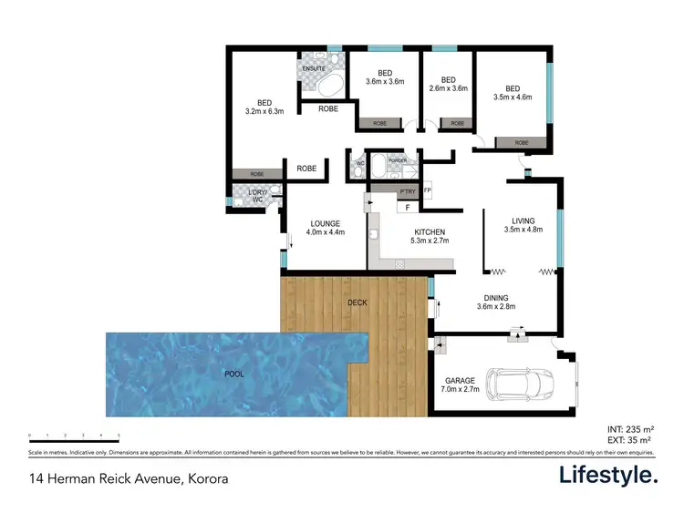 Floorplan of Homely house listing, 14 Herman Reick Avenue, Korora NSW 2450