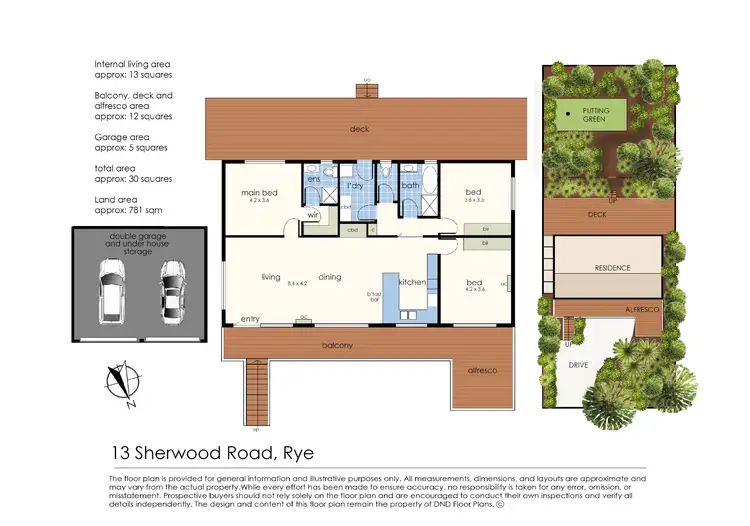 Floorplan of Homely house listing, 13 Sherwood Road, Rye VIC 3941