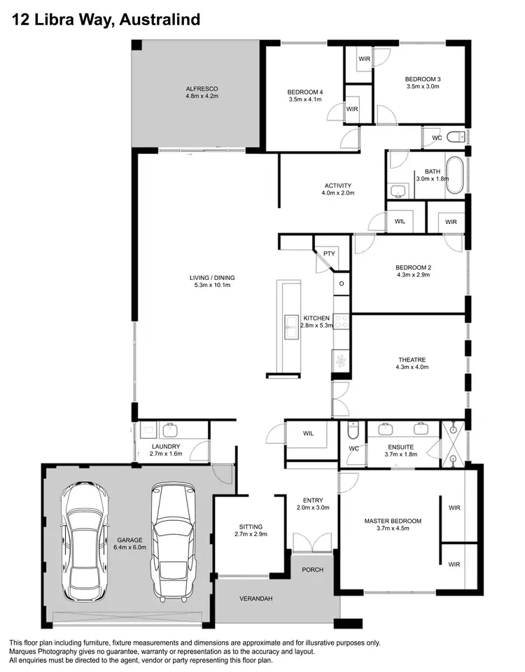 Floorplan of Homely house listing, 12 Libra Way, Australind WA 6233
