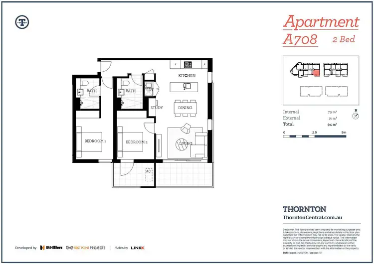 Floorplan of Homely apartment listing, 808/101A Lord Sheffield Circuit, Penrith NSW 2750
