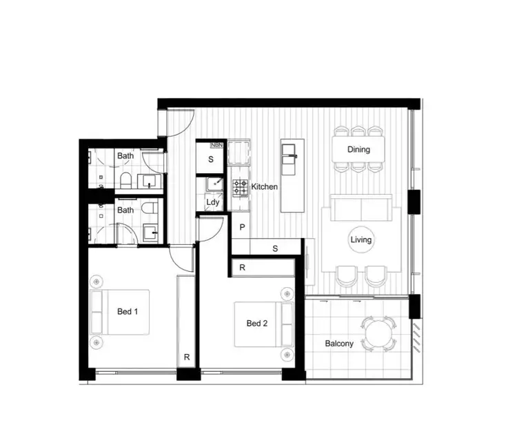 Floorplan of Homely apartment listing, 210/3 Young Street, Randwick NSW 2031