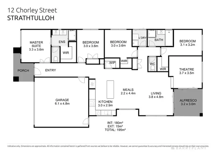 Floorplan of Homely house listing, 12 Chorley Street, Strathtulloh VIC 3338