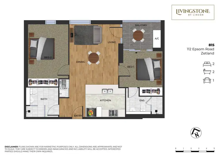 Floorplan of Homely apartment listing, 815/112 Epsom Road, Zetland NSW 2017