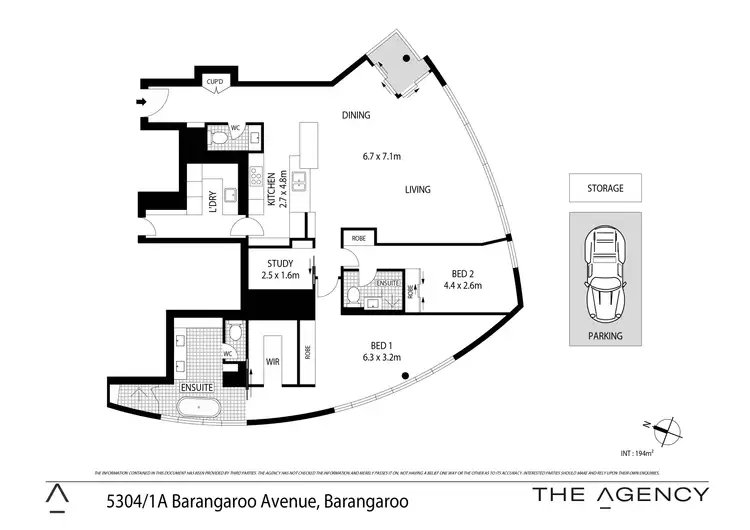 Floorplan of Homely apartment listing, 5304/1A Barangaroo Avenue, Barangaroo NSW 2000