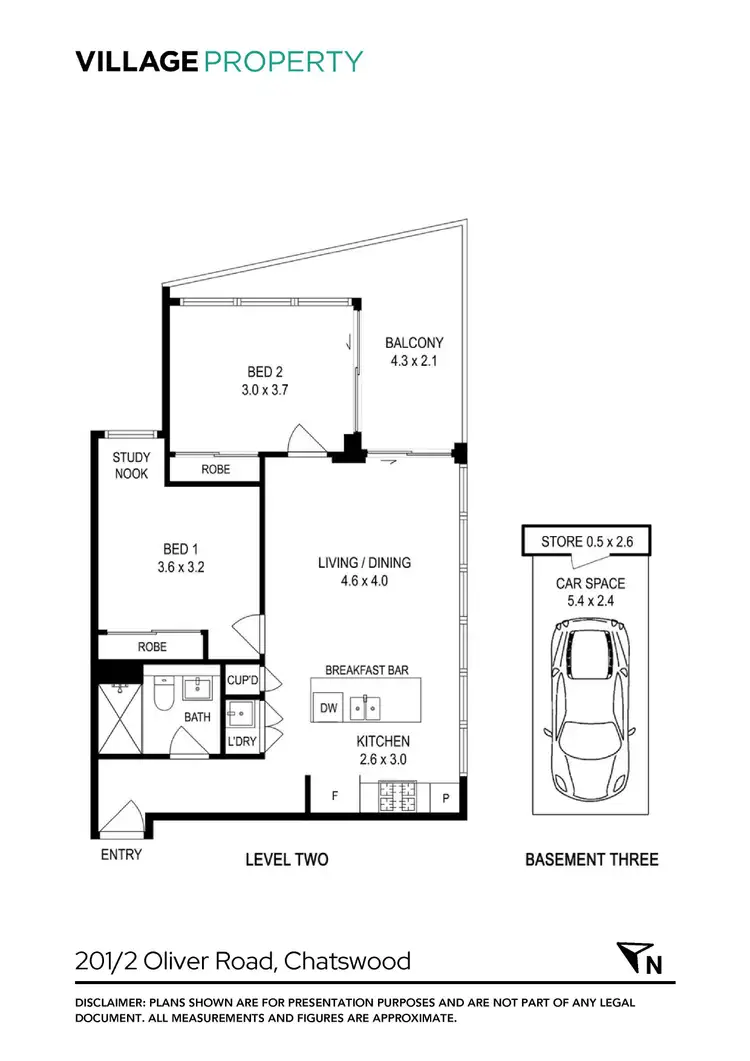 Floorplan of Homely apartment listing, 201/2 Oliver Road, Chatswood NSW 2067
