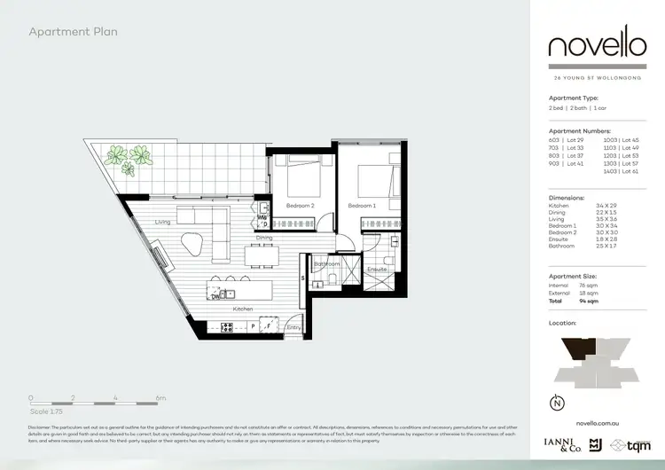 Floorplan of Homely apartment listing, 803/26 Young Street, Wollongong NSW 2500