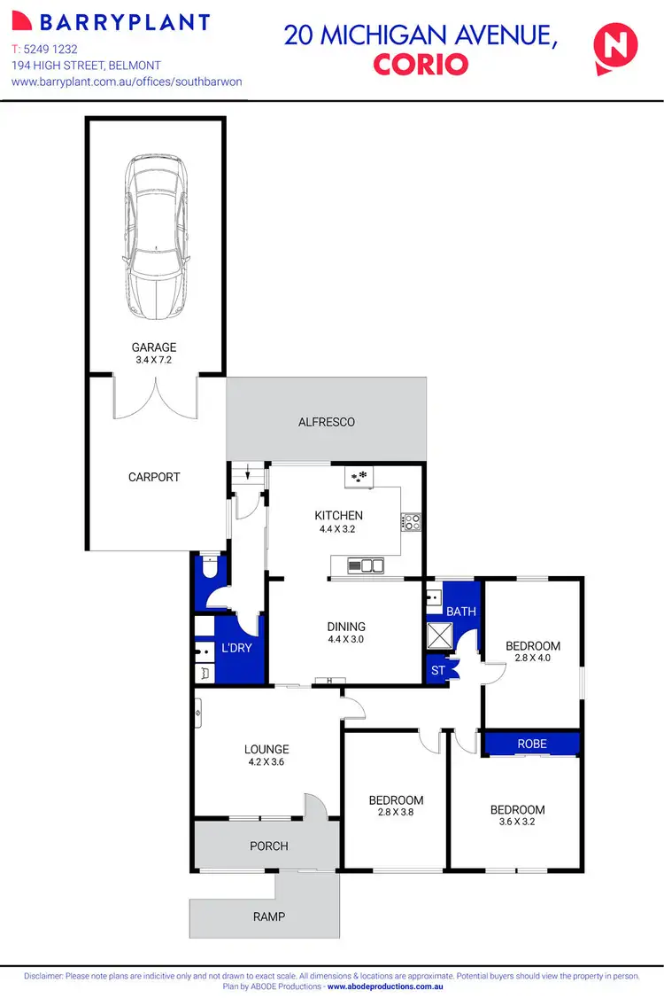 Floorplan of Homely house listing, 20 Michigan Avenue, Corio VIC 3214