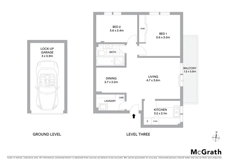Floorplan of Homely apartment listing, 12/23-25 Sherbrook Road, Hornsby NSW 2077
