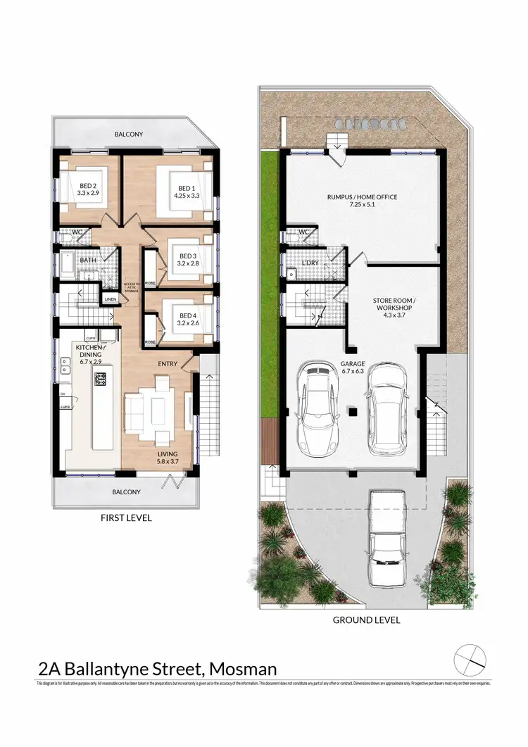 Floorplan of Homely house listing, 2a Ballantyne Street, Mosman NSW 2088