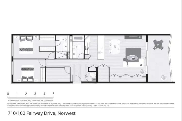 Floorplan of Homely apartment listing, 710/100 Fairway Drive, Norwest NSW 2153