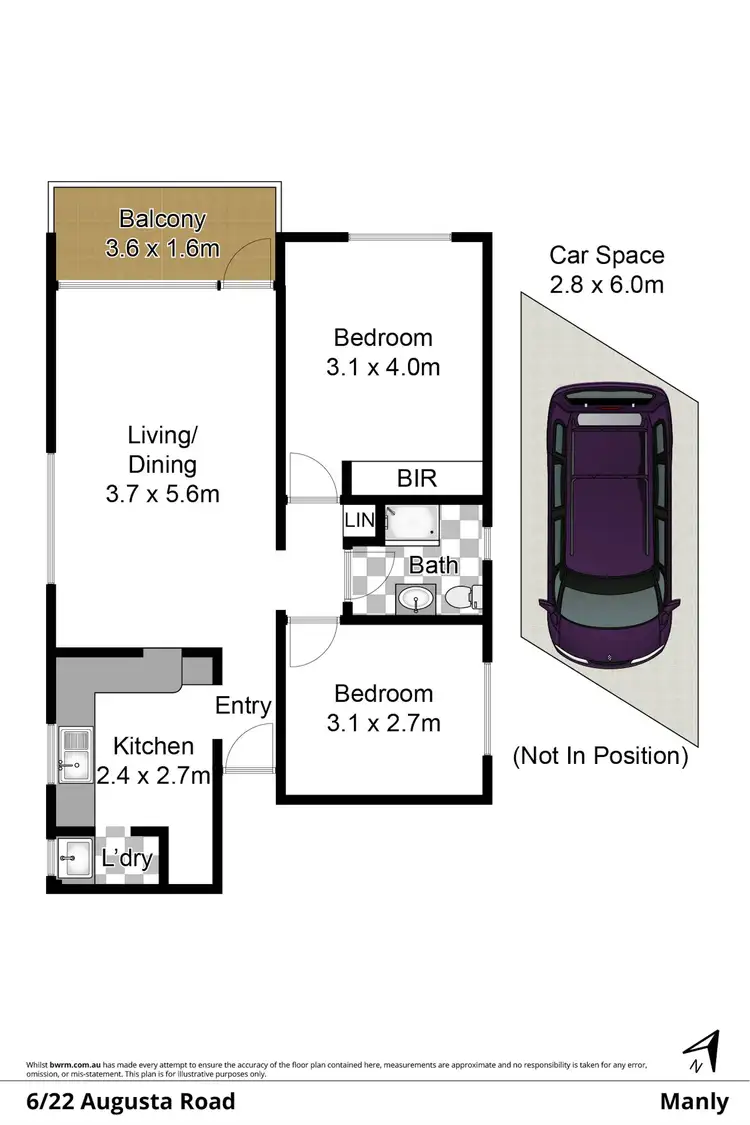 Floorplan of Homely unit listing, 6/22 Augusta Road, Manly NSW 2095