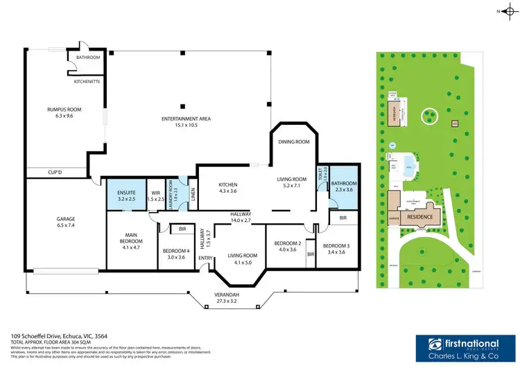 Floorplan of Homely house listing, 109 Schoeffel Drive, Echuca VIC 3564
